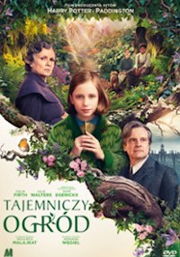 Polski plakat filmowy do filmu Tajemniczy Ogród przedstawia dziewczynkę w zieleni pomiędzy starszą kobietą i mężczyzną, otoczoną bujną, magiczną roślinnością i zwierzętami, a na dole widnieje tytuł filmu i napisy końcowe.