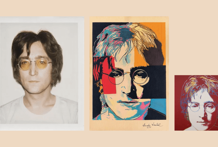 Trzy portrety tej samej osoby, umieszczone obok siebie: kolorowa fotografia, kolorowa ilustracja w stylu pop-art i grafika w tonacji czerwonej. W każdym z nich uwydatniono okrągłe okulary i poważny wyraz twarzy modelki.